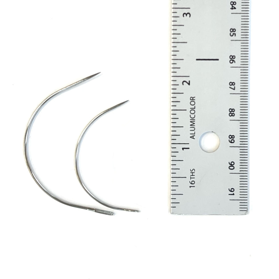  35 pcs J I C Curved Needles Hand Sewing Needles Hair